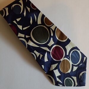 3/$45 Tie MERCEDES SILK HAND MADE HIGH FASHION Abstract Circles